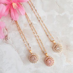 Elegant Diamond Zircon Necklace